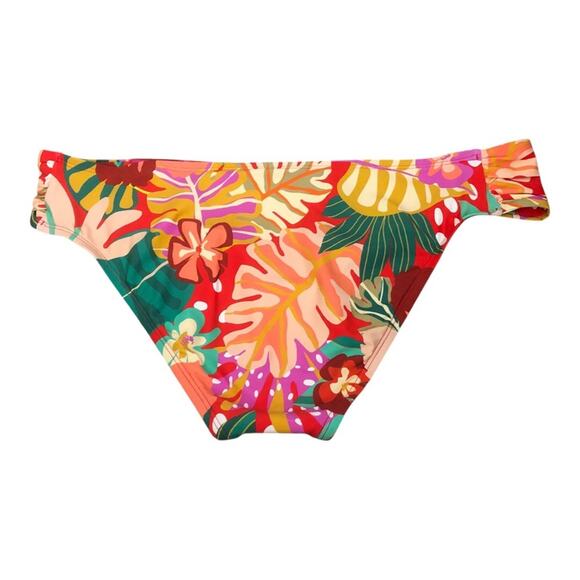 Antonio Melani NWT Classic Hipster Silhouette Red Floral Print Bikini Bottom XL - Picture 6 of 12